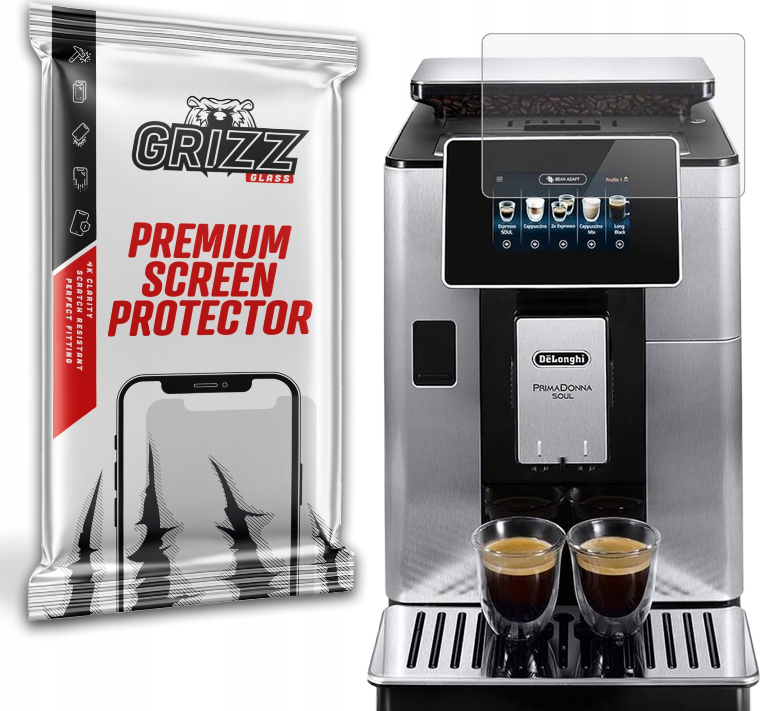 GrizzGlass Folia matowa GrizzGlass PaperScreen do DeLonghi Primadonna Soul ECAM 610.74.MB