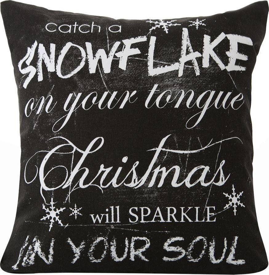 Eurofirany Poszewka Świąteczna Savi 40 x 40 Czarny