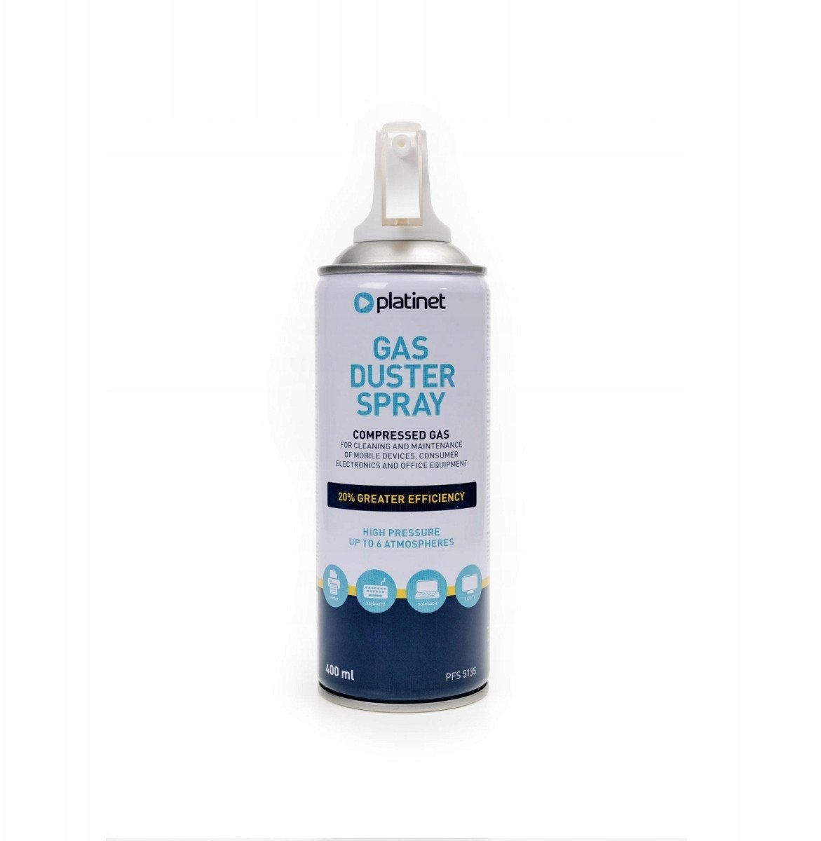 PLATINET AIR DUSTER WITH TRIGGER SPRĘŻONE POWIETRZE 400ML Z PISTOLETEM PFS5135 [46161]