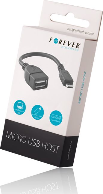 Adapter USB Forever microUSB - USB Czarny (5900495359643)
