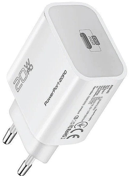 Promate PowerPort-20PD Premium Travel Charger Type-C PD 20W