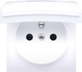 Kontakt-Simon Pokrywa gniazda do wersji IP44 z przesłonami z klapką biała (DGZ1BUZP/11)