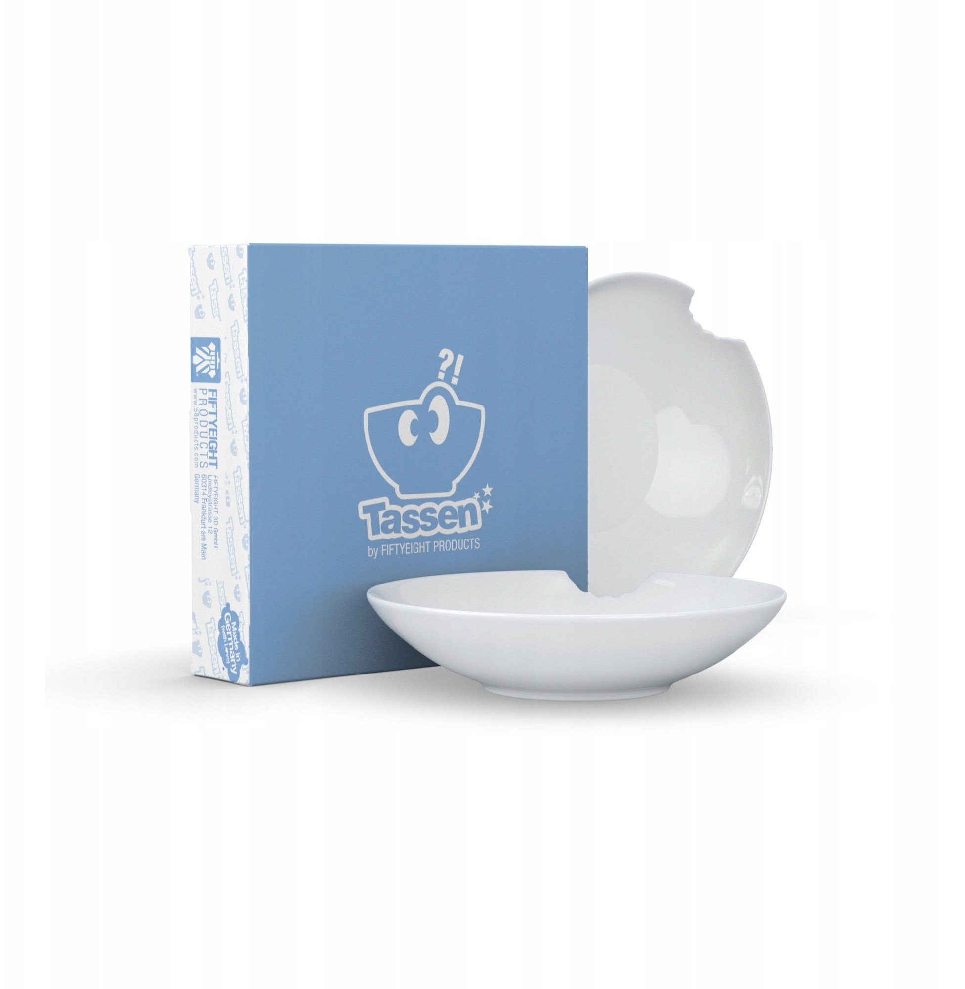 FIFTYEIGHT 2 Kleine tiefe Teller mit Biss Ø 18cm weiß