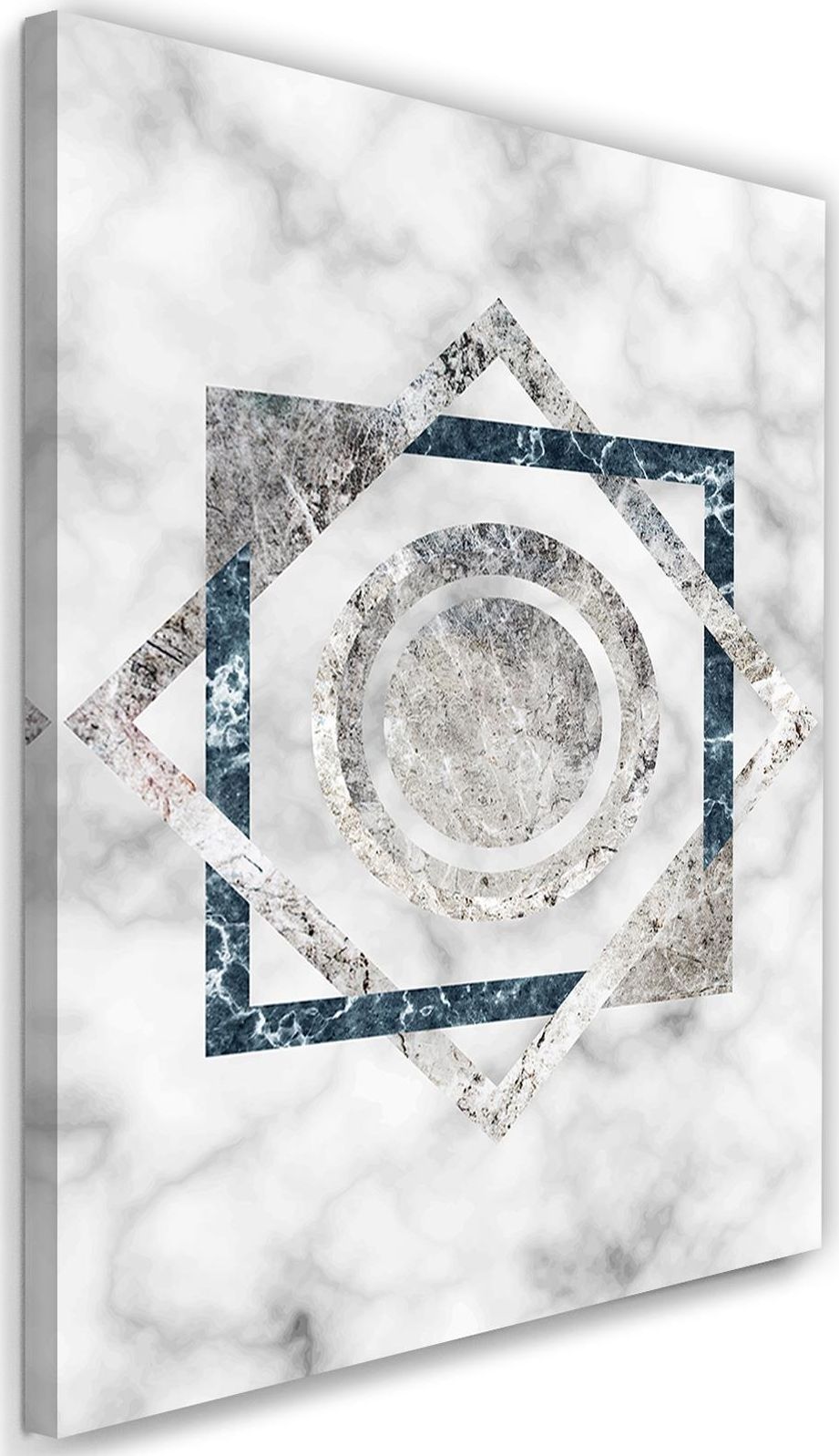 Feeby Obraz na płótnie - Canvas, Kwadraty i koła - marmur 60x90