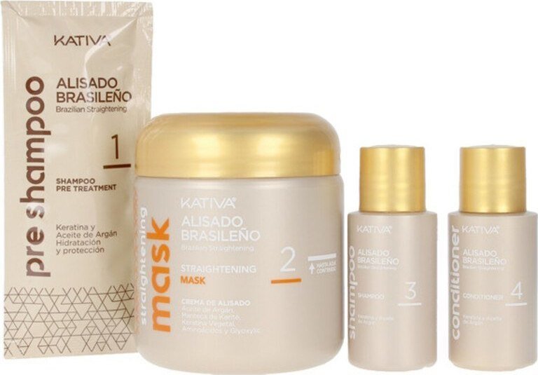 Kativa Zestaw Fryzjerski Prostowanie Brazylijskie Kativa (4 pcs)