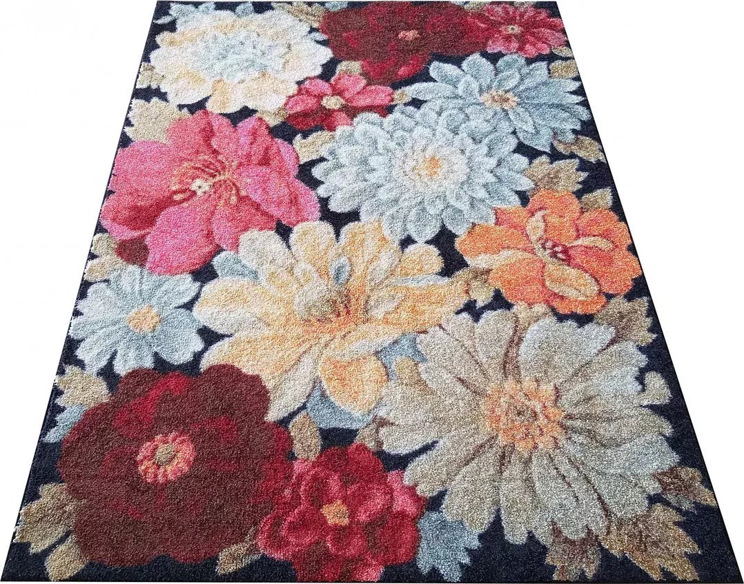 Profeos Kolorowy dywan z motywem kwiatów - Holdi 80 x 150 cm