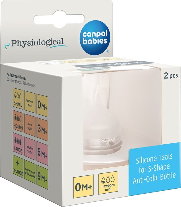 Smoczek silikonowy do butelki S-Shape S 2 szt. 59/891