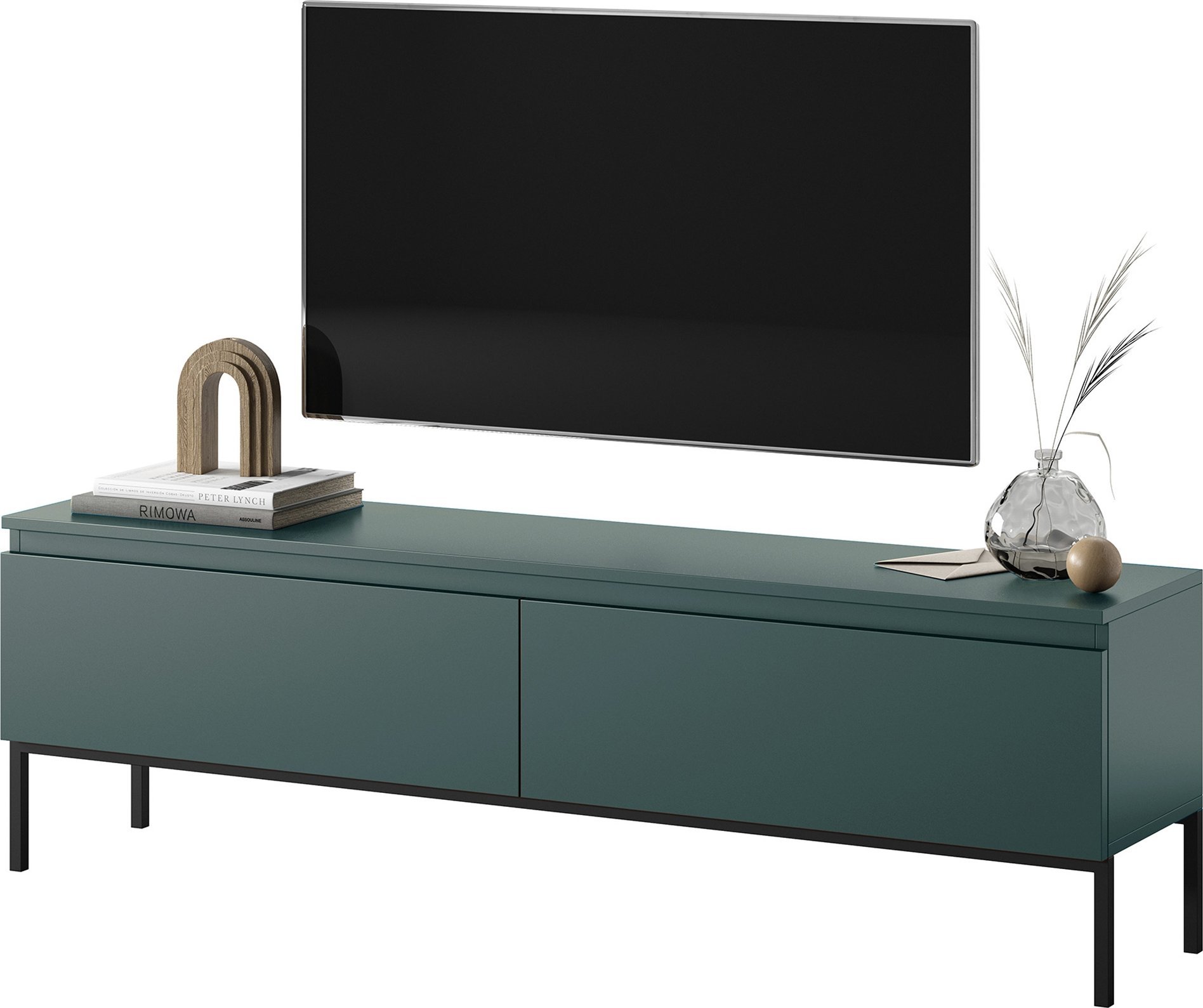 Selsey Szafka RTV Bemmi 150 cm Ciemnozielony