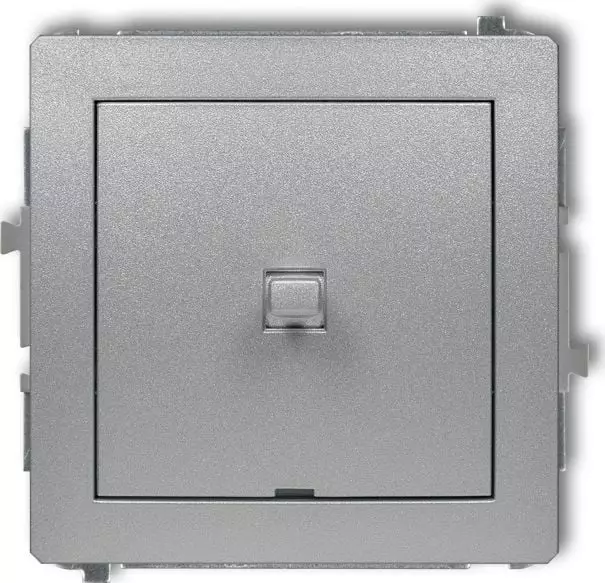 Karlik DECO Łącznik jednobiegunowy w stylu amerykańskim srebrny metalik 7DWPUS-1