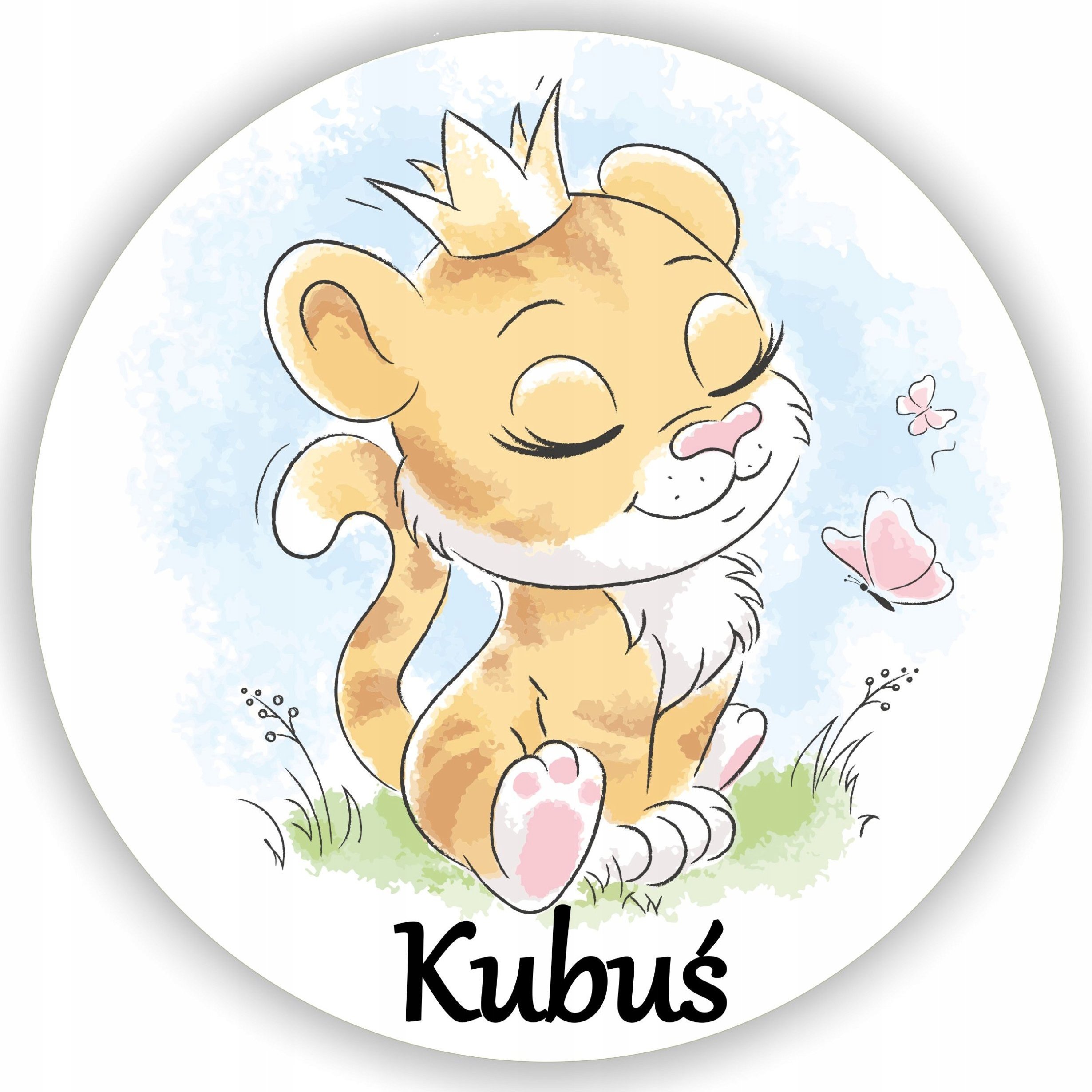 naSciane Lampka nocna LED LEW imieniem dziecka korona król