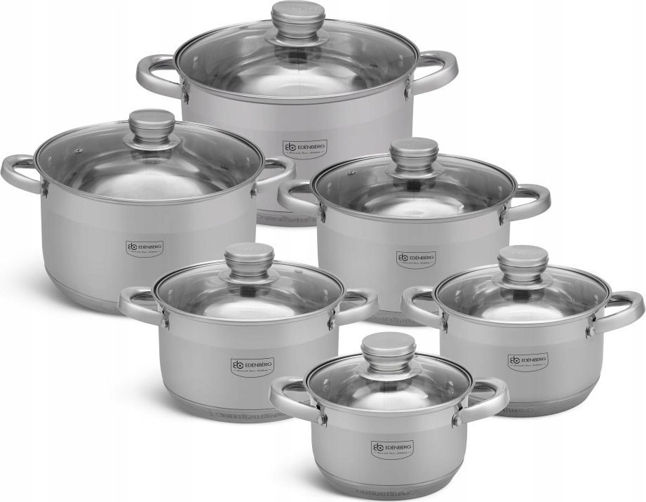 Edenberg Garnki Edenberg EB 4036 zest. 6 szt. stalowe