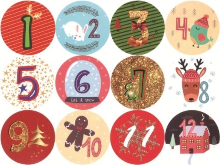 Naklejki do Kalendarz Adwentowego DIY