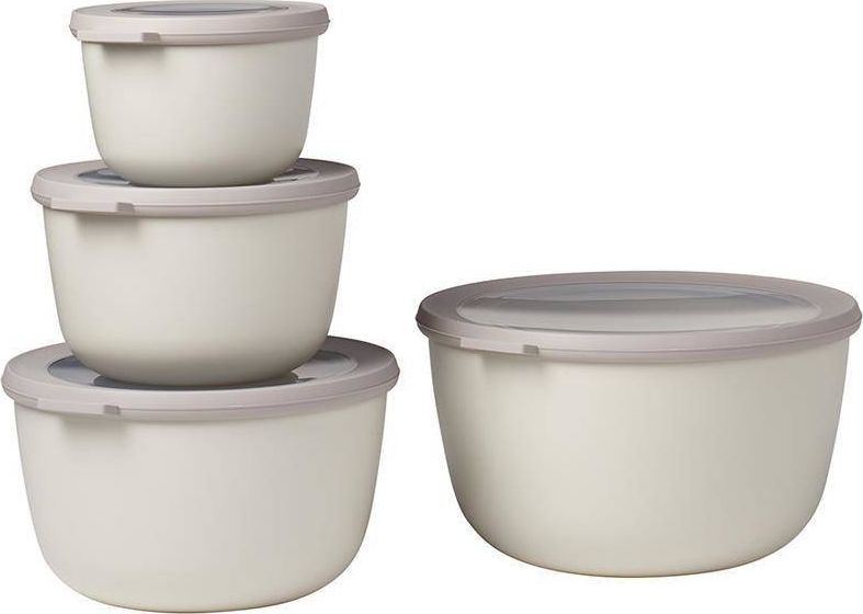 Mepal Zestaw 4 misek Cirqula okrągła 500 1000 2000 3000 Nordic White 106233032500