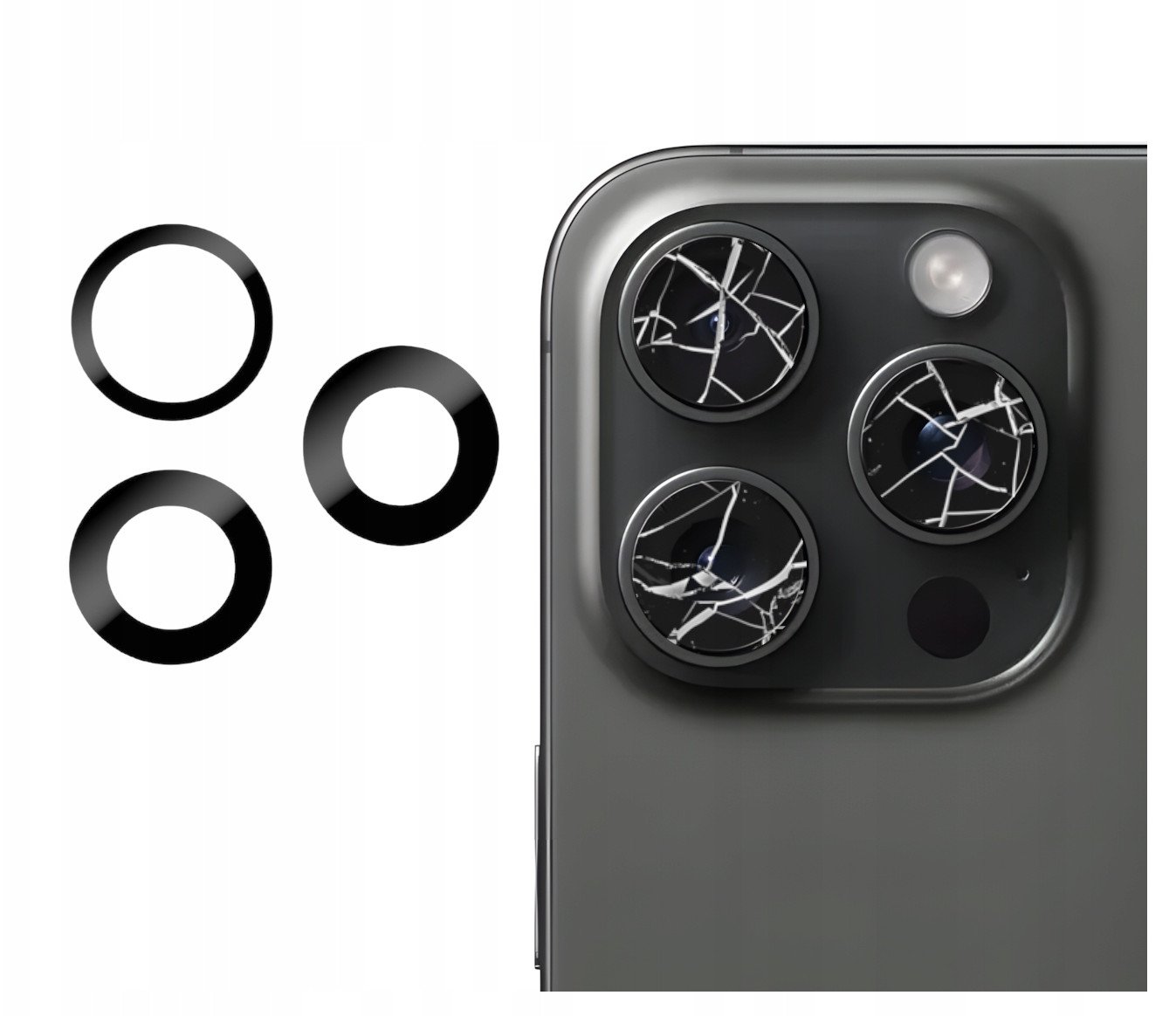 SZYBKA SZKŁO PREMIUM OSŁONA APARATU KLEJ DO IPHONE 15 PRO MAX A2849 A3105