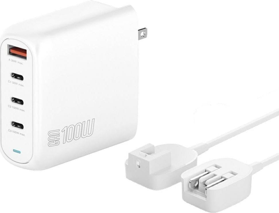 Ładowarka sieciowa 4smarts Flex Pro 100W 3xUSB-C + 1xUSB-A Travel Edition biała