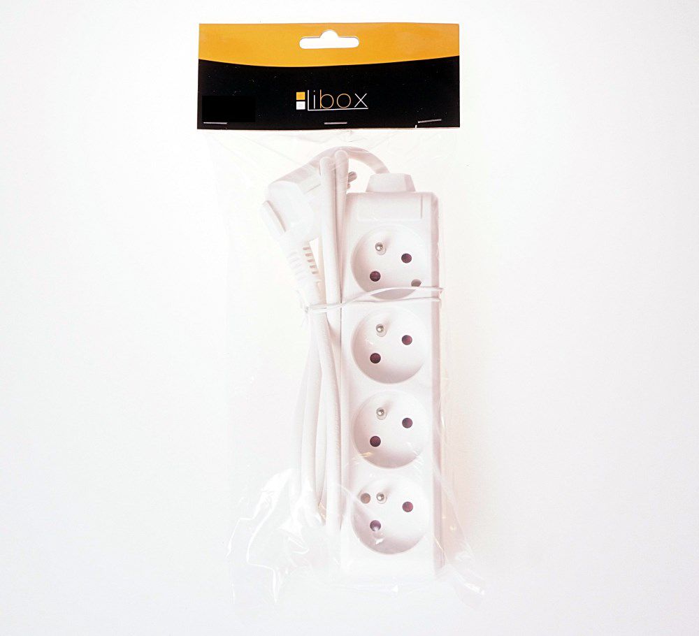 Libox 4 gniazda, biały, 5m (LB0082-5)