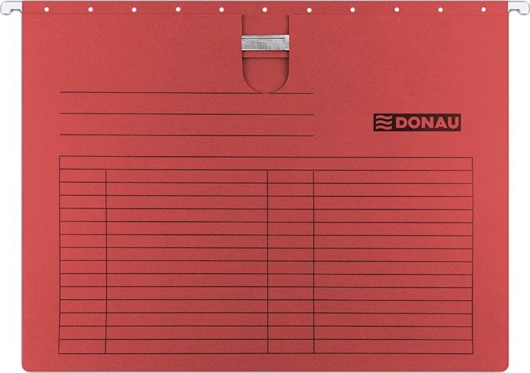 Donau Teczka zawieszkowa DONAU z wąsem, A4, 230gsm, czerwona