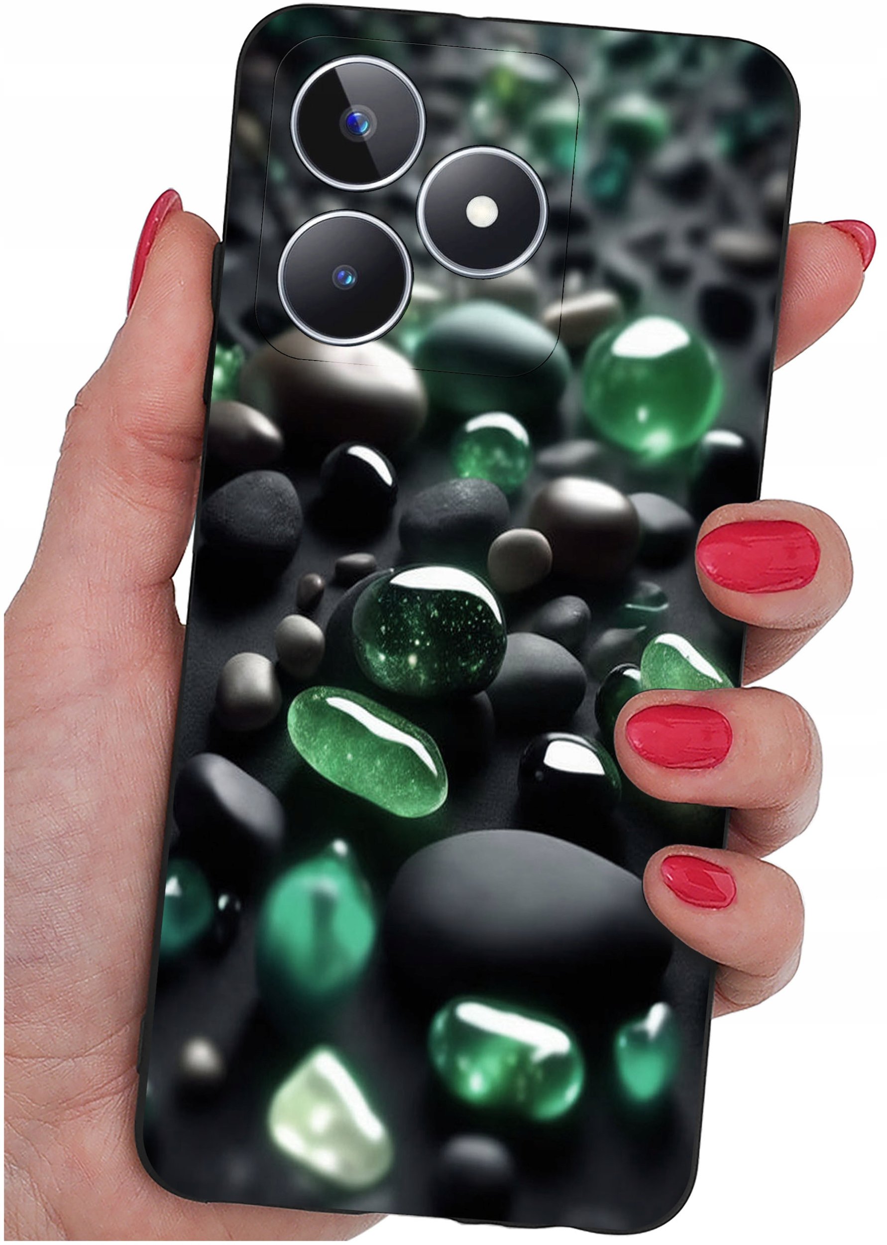 ETUI do Realme C51| C53 WZORY |SILIKONOWE MATT CASE + SZKŁO 9H