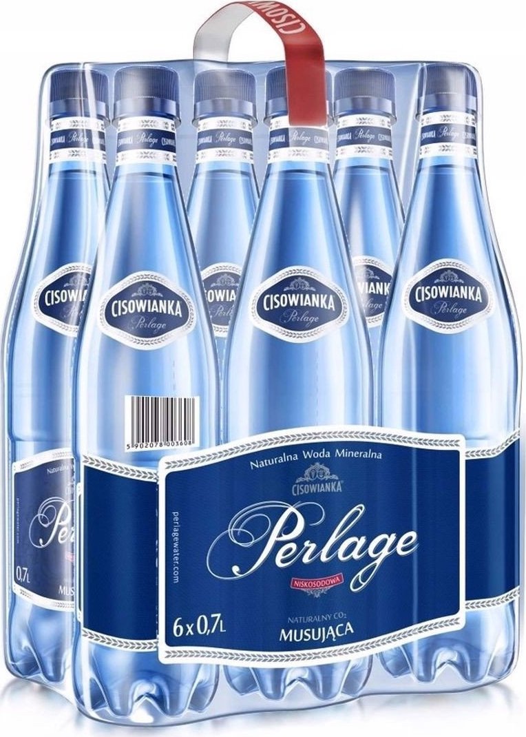 Woda Cisowianka Perlage Naturalna woda mineralna musująca niskosodowa 700 ml x 6 sztuk