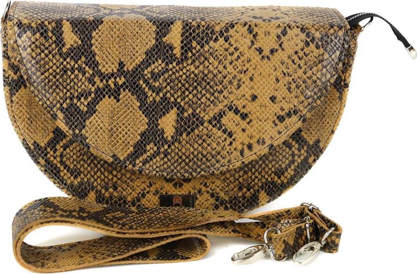 Kemer T-12 Torebka franczeska L - print wężowy jasny brąz KEMER
