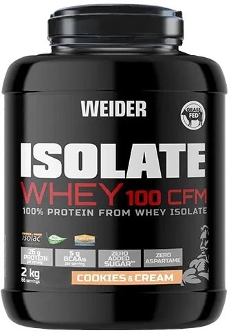 Weider - Izolat, Isolate Whey 100 CFM, Cookies & Cream, Proszek, 2000g