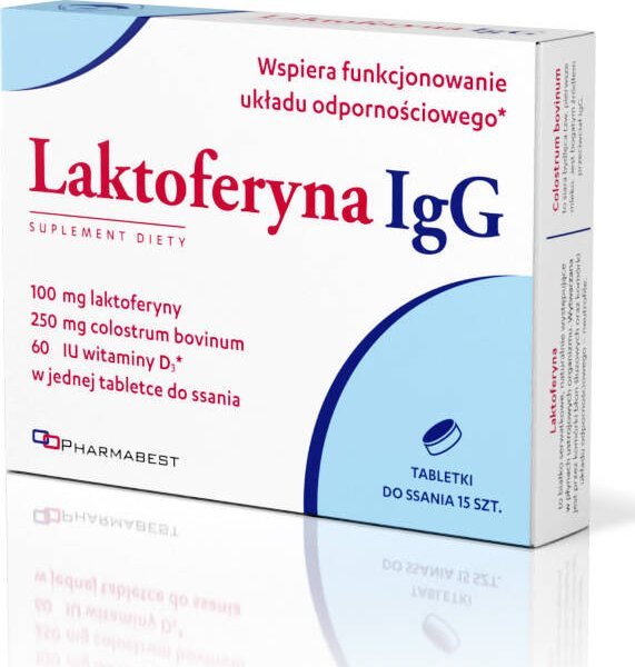 Pharmabest Pharmabest Laktoferyna IgG 15 tabletek do ssania