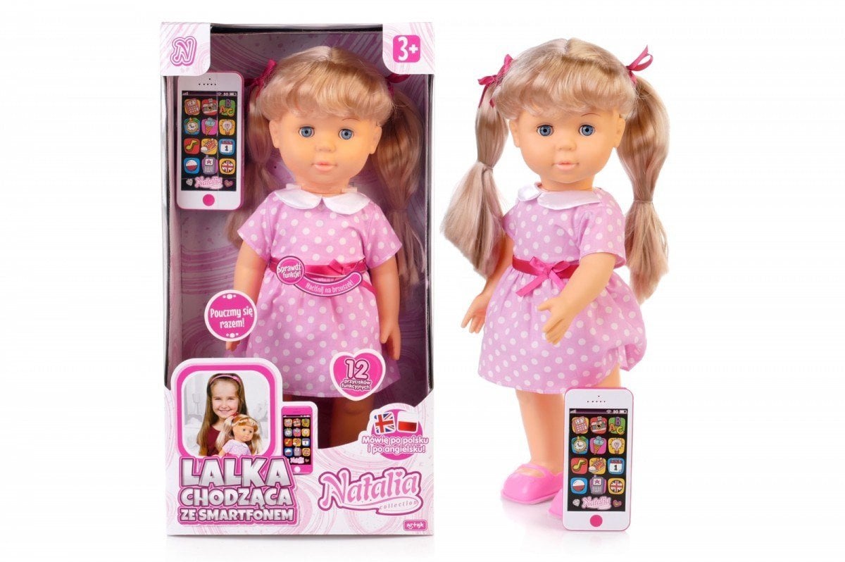 Lalka Natalia chodzšca ze smartfonem 41cm