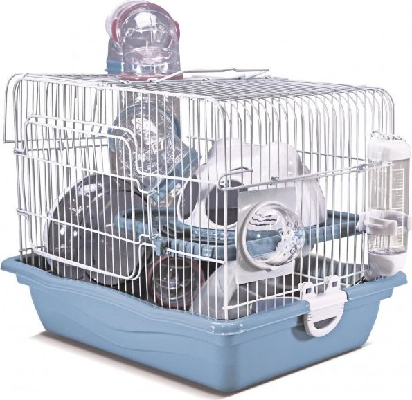 Panama Pet Klatka dla gryzoni,do czasowego pobytu 35,5x26,6x27,5 cm, biało/niebieska