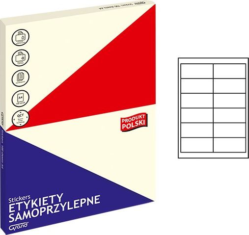 Grand Etykiety samoprzylepne GRAND 19 97x42, 3mm 100ark Grand TARGI