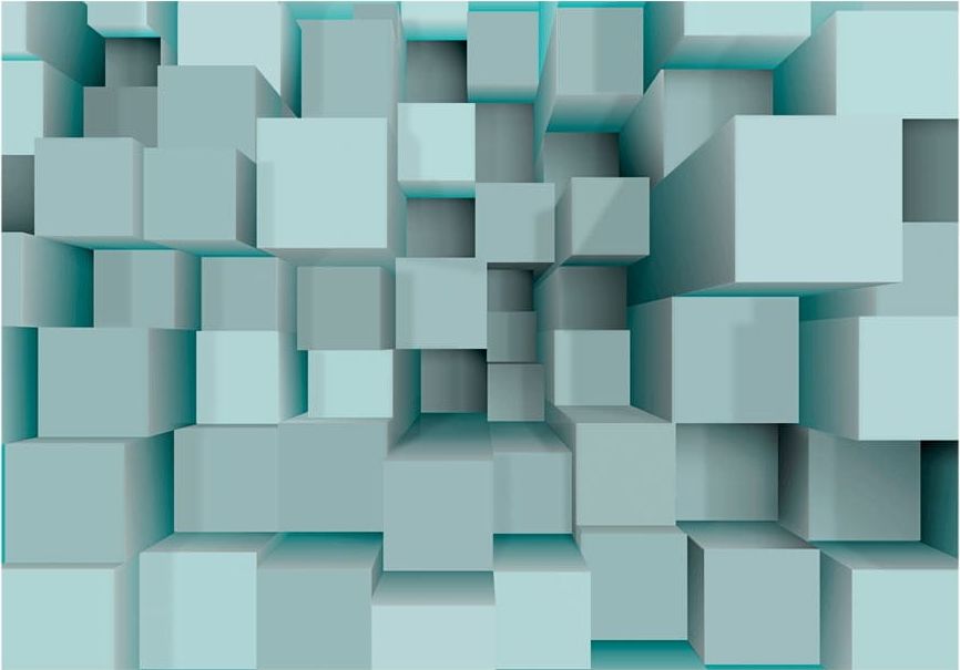 DecoNest Fototapeta - Niebieskie puzzle - 350X245