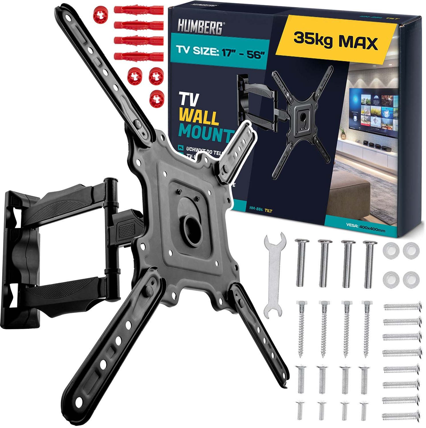 Uchwyt do telewizora 17-56 cali Humberg 35 kg