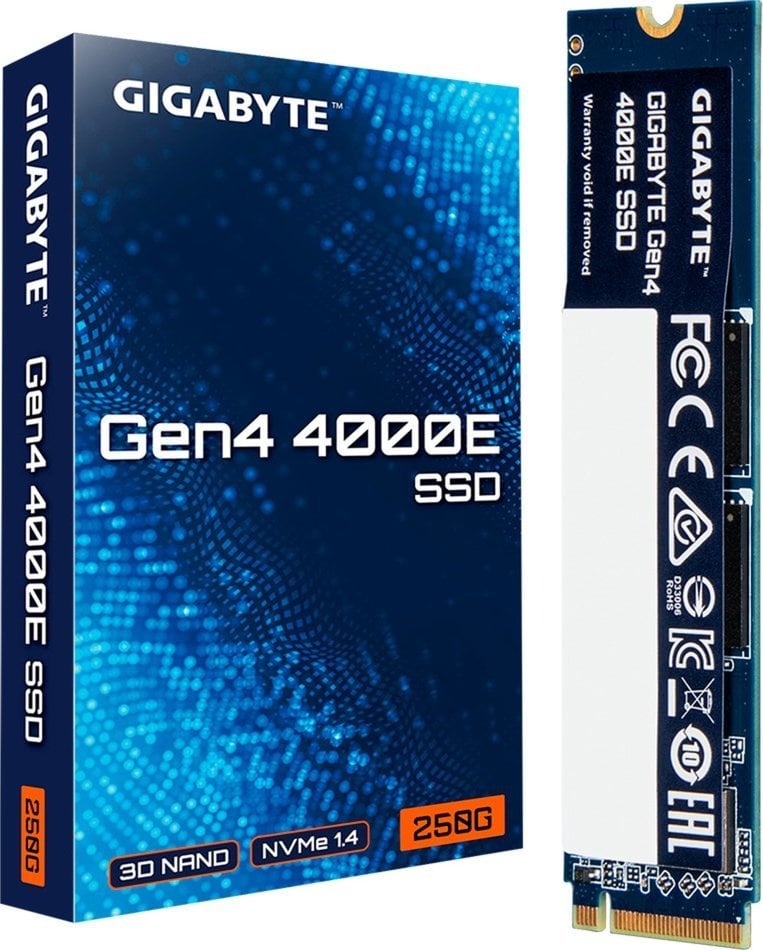 Dysk SSD Gigabyte 4000E 250GB M.2 2280 PCI-E x4 Gen4 NVMe (G440E250G)