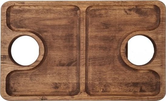 Dębowy stoliczek śniadaniowy, taca - ciemny dąb nr18