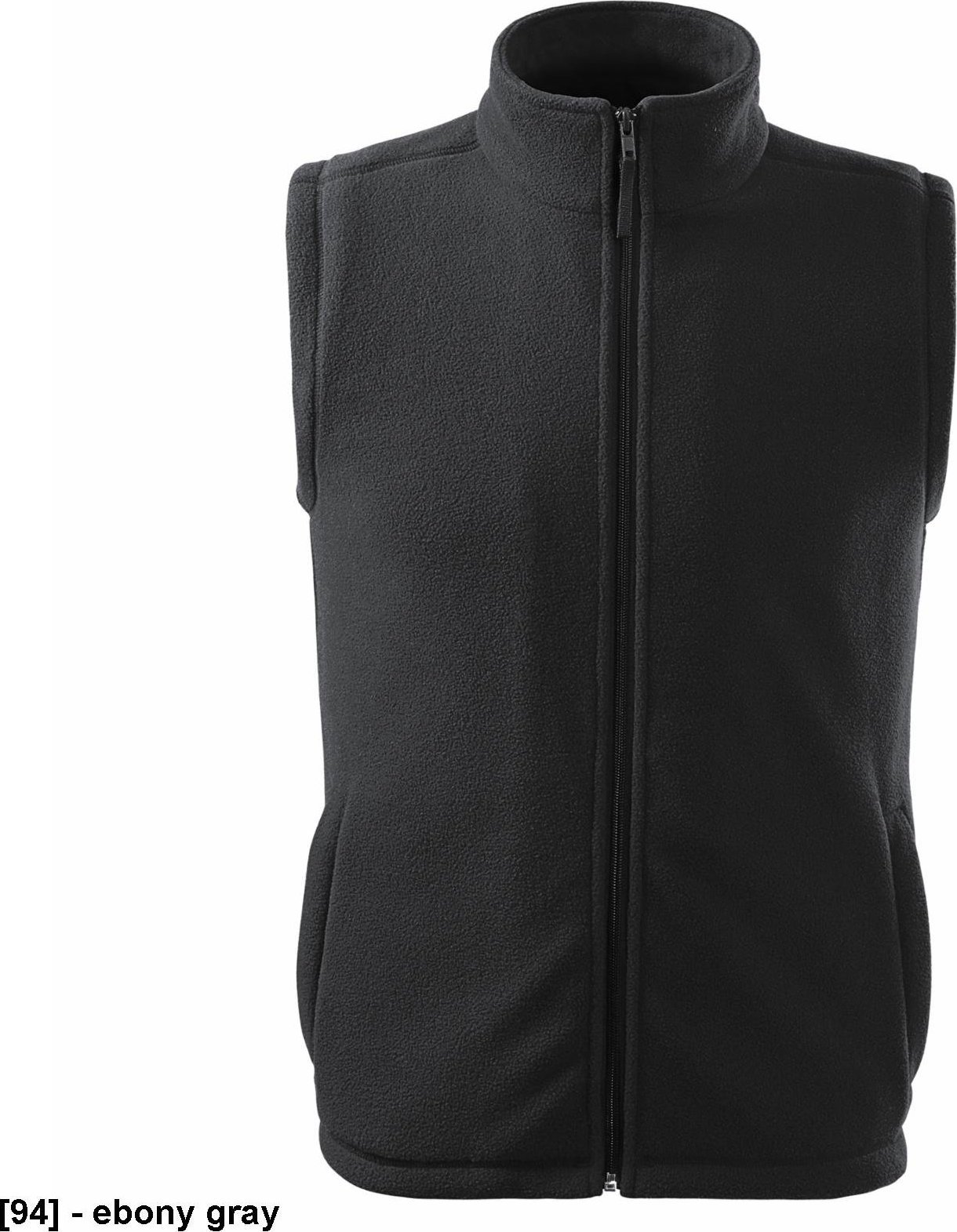 RIMECK Next 518 - ADLER - Kamizelka polarowa unisex, 280 g/m, 100% poliester, - ebony gray - rozmiar XS