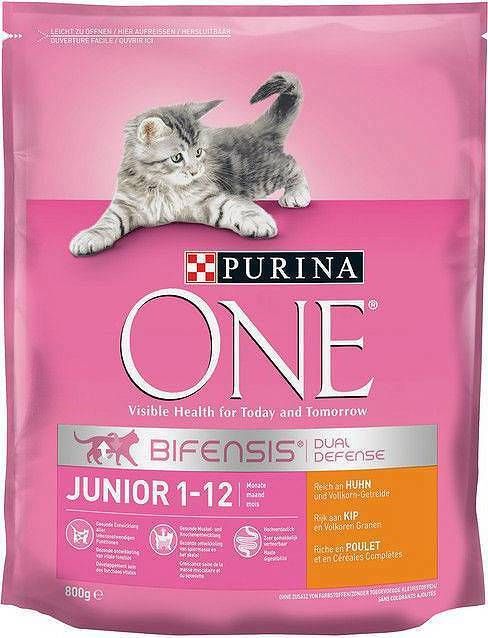 Purina Karma dla kotów junior bogata w kurczaka i pełne ziarna 800g