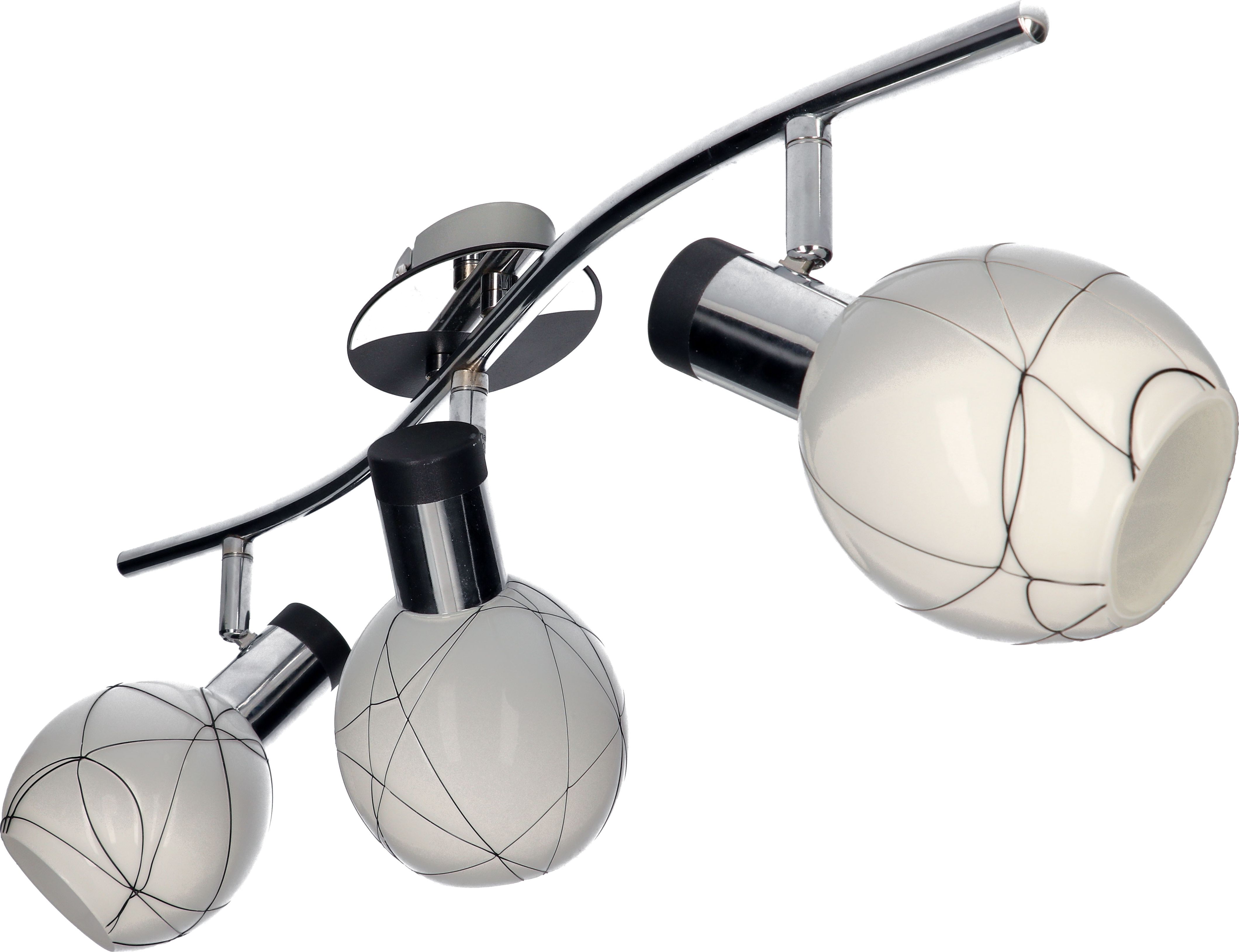 Lampa sufitowa STRUHM Lampa ścienno sufitowa IDA-3 chrom black E14 Vitalux