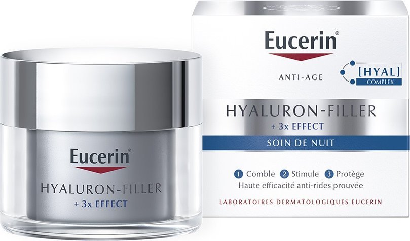 Eucerin Hyaluron-Filler + 3x Efektowy krem na noc przeciw zmarszczkom 50ml