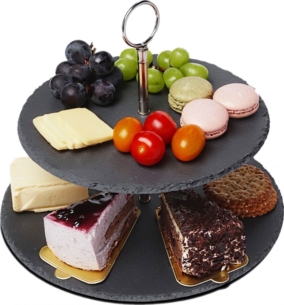 Elitehoff PATERA KAMIENNA DWUPOZIOMOWA NA CIASTA PRZEKĄSKI E-6231