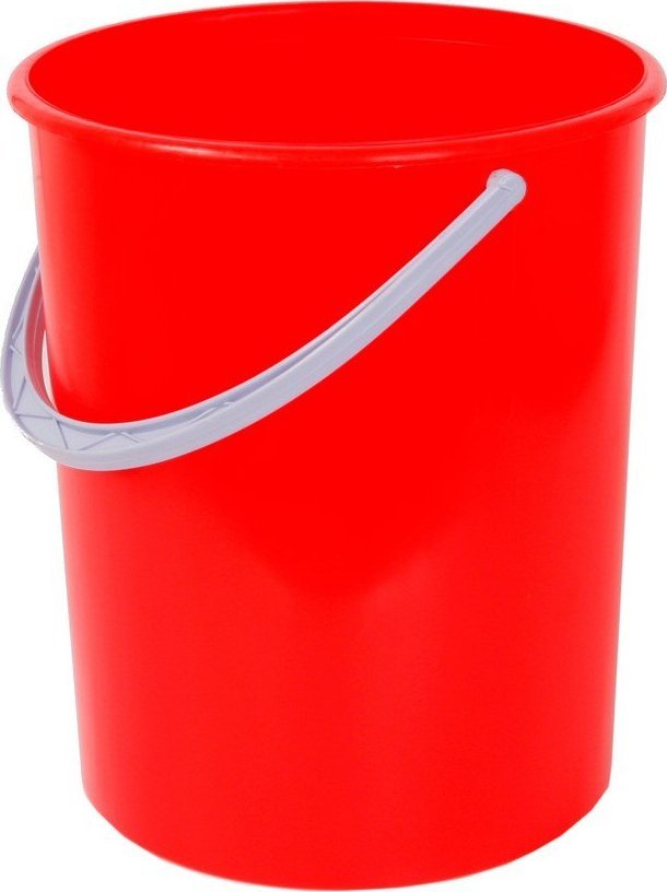 Artech Okrągły pojemnik plastikowy bez pokrywy 20l (Kolor: czerwony)