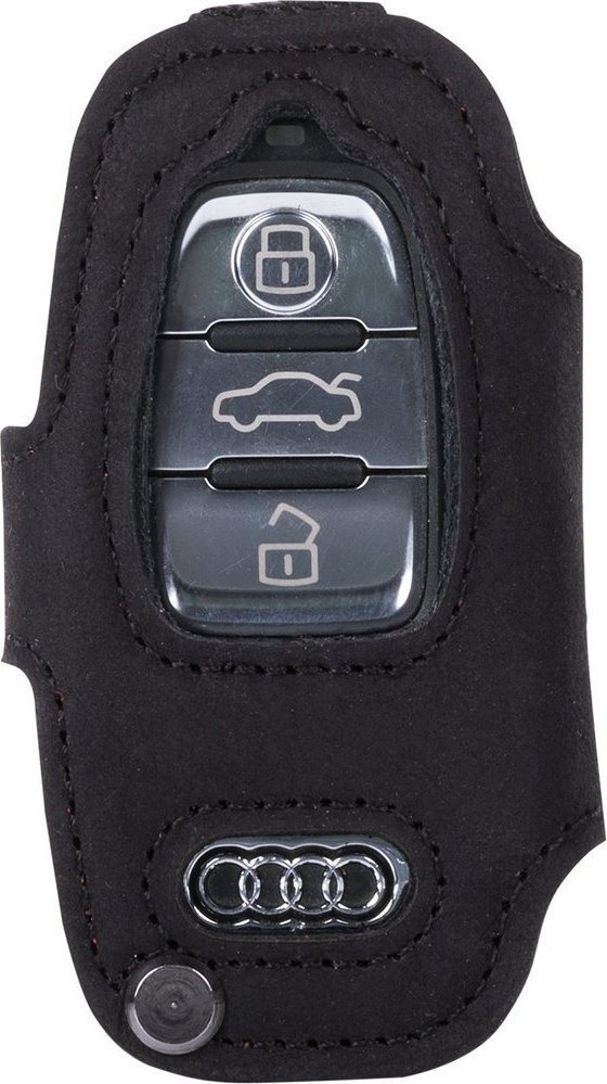Surazo Etui na kluczyk (pilot) do samochodu - Nubuk Czarny Audi A6 C7 2011-2018