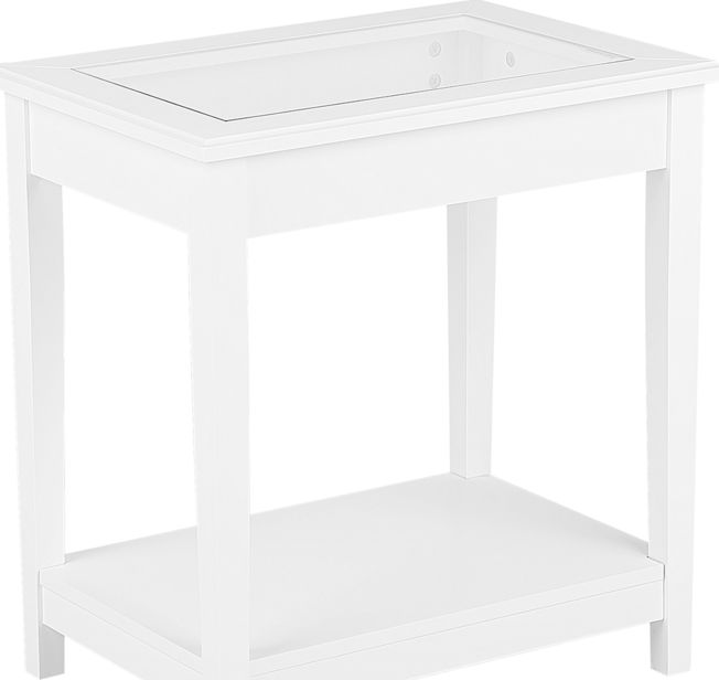 Beliani Stolik szklany biały ATTU