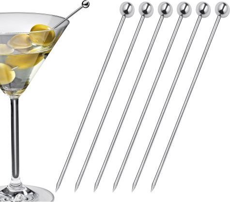 Cilio Stalowe szpikulce do przekąsek i koktajli Cilio Cocktail 6 szt. dł. 10,5 cm