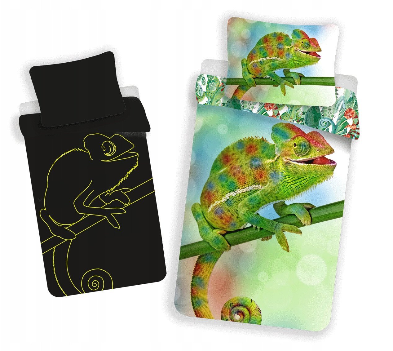 Chameleon dziecięcy zestaw pościeli z efektem świecącym 140x200 2 części