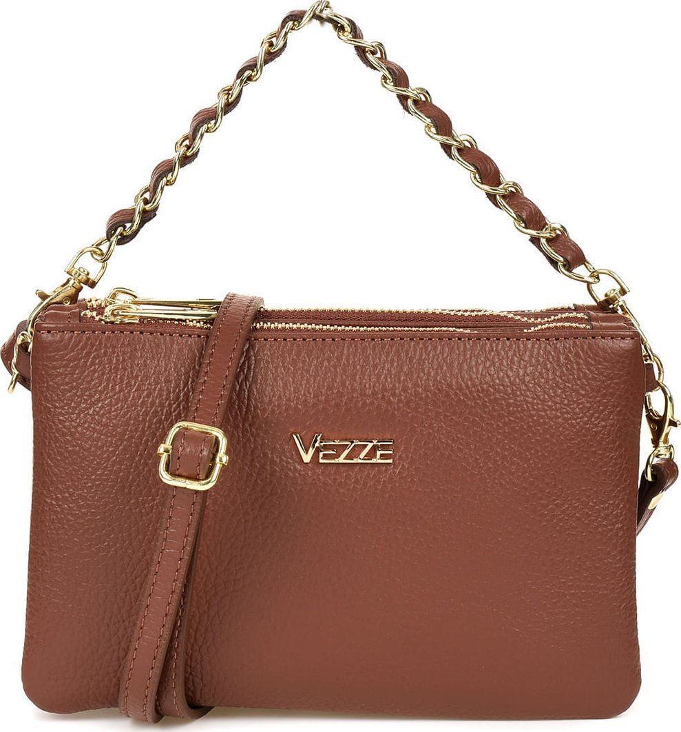 Vezze Torebka Skórzana Vezze Carta Koniak