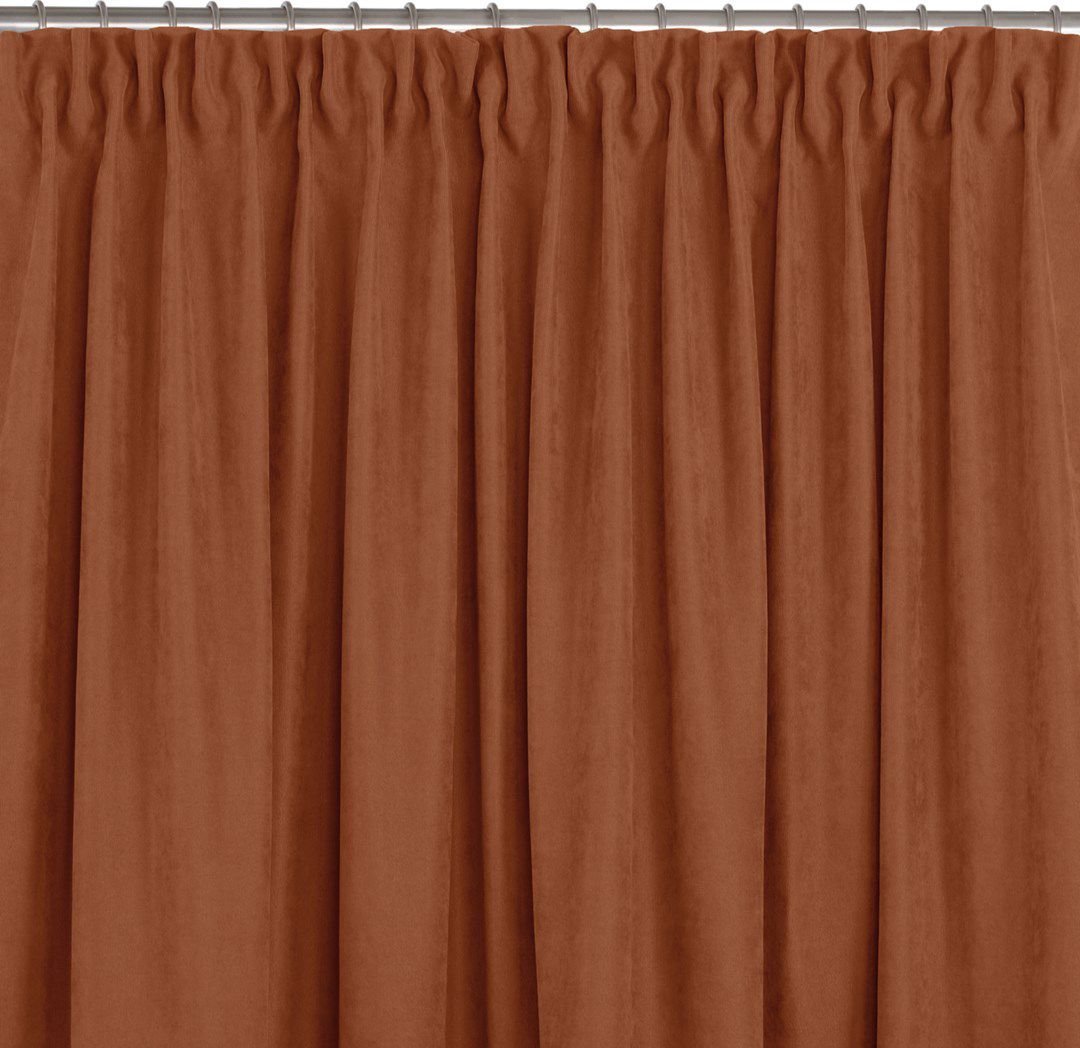 Homede Homede Zasłona MILANA szenilowa na taśmie smok 560x270 ruda wzór 2