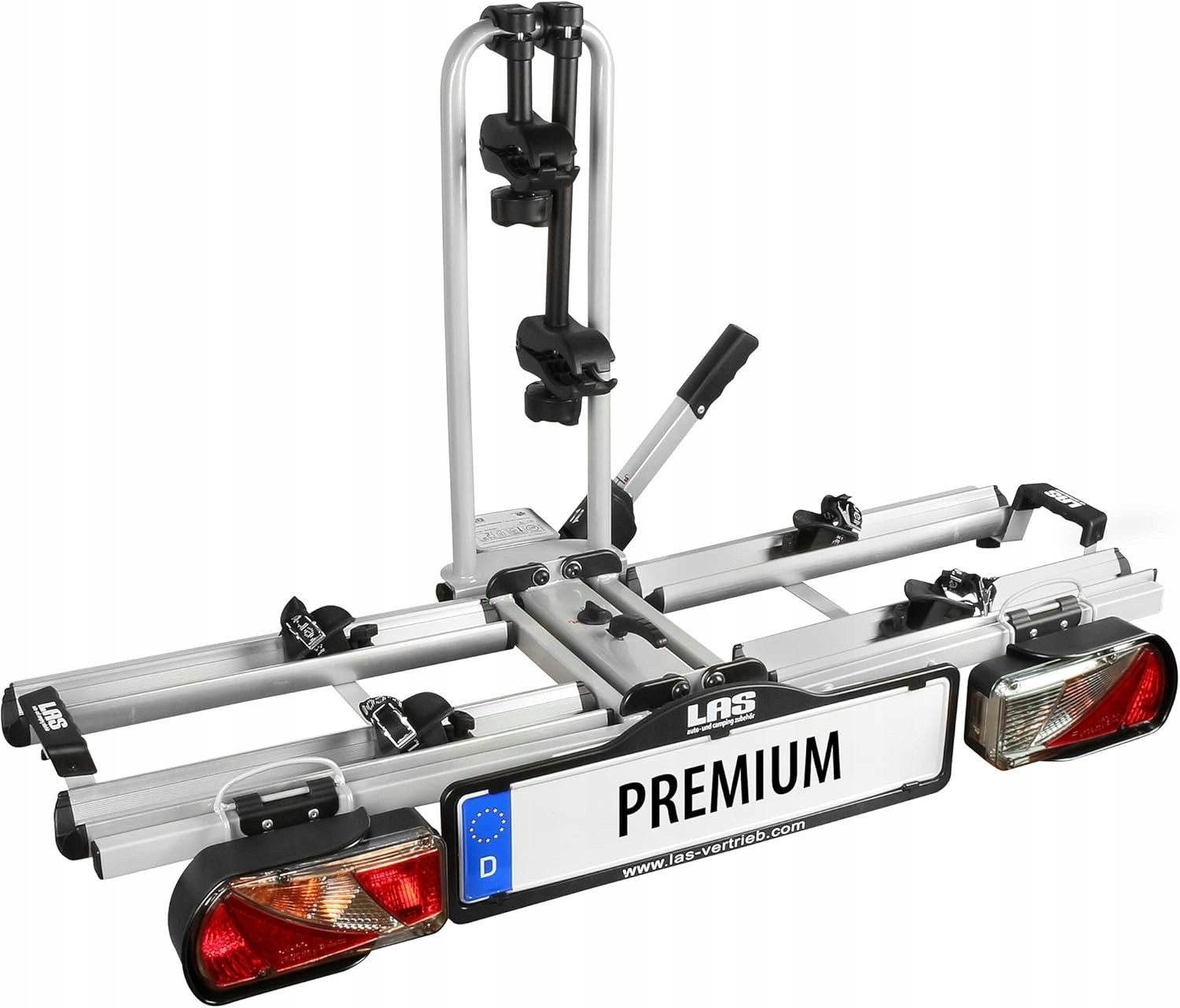 Eufab 12011LAS Bagażnik Rowerowy na 2 rowery max 60kg 142x58x68 cm