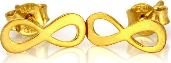Lovrin Srebrne złocone kolczyki 925 NIESKOŃCZONOŚĆ 0,60g