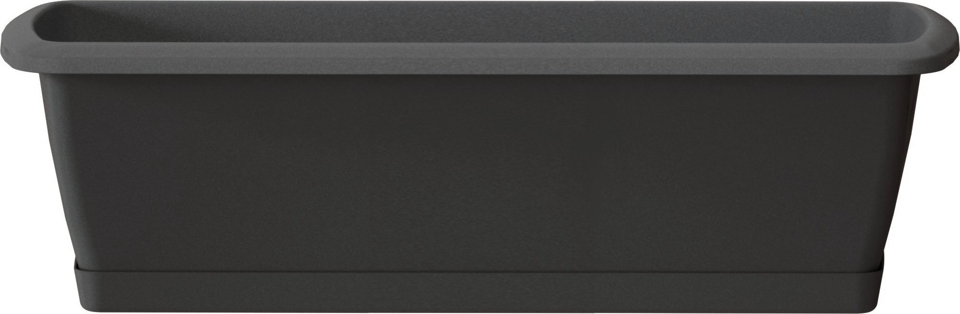 Prosperplast Skrzynka balkonowa RESPANA SET ISE500P-S433, Doniczka prostokątna 49x18 cm, Kolor Antracyt, Prosperplast