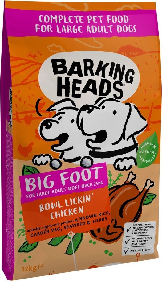 Barking Heads Barking Heads didelių veislių šunims Large Adult​ Bowl Lickin Chichen, 12 kg