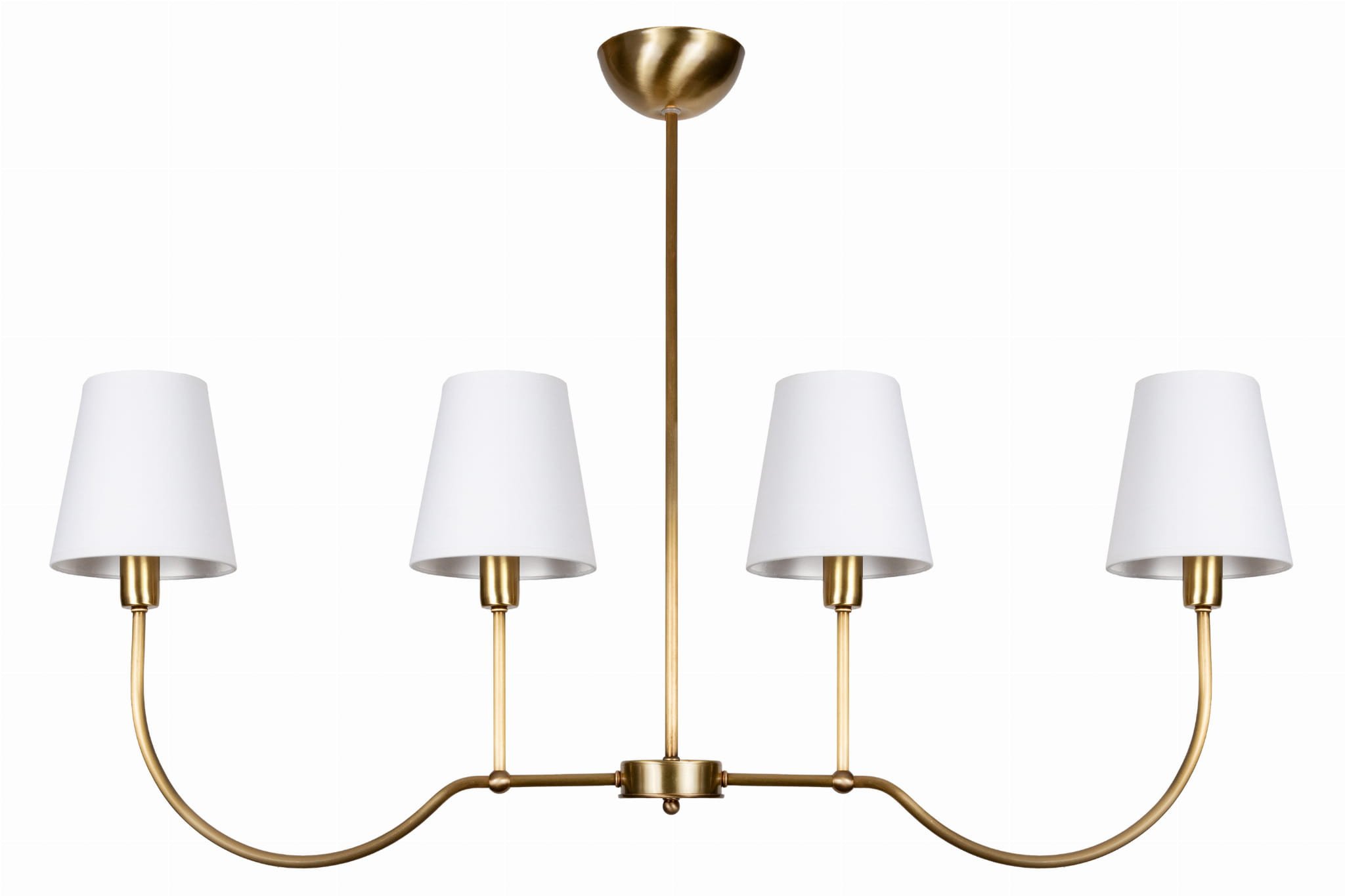 Lampa wisząca 4-punktowa z mosiadzu w stylu Modern Farmhouse